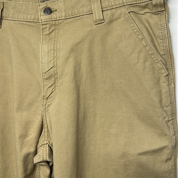 Carhartt Canvas Carpenter Pants 38x30 Men’s Tan Workwear Relaxed Fit - Picture 5 of 8